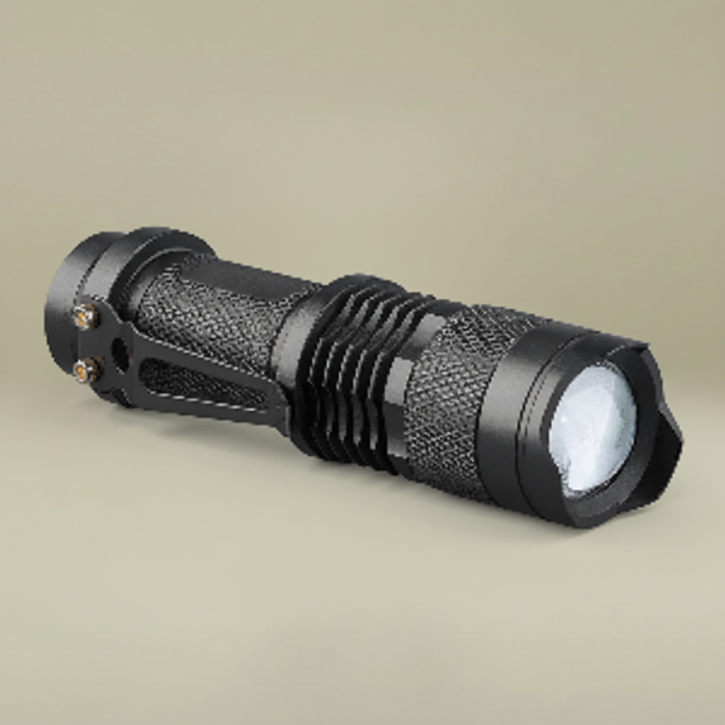 Lampe tactique LED 350 lumens - Fond beige vert